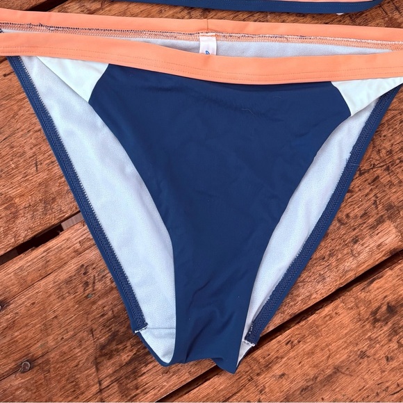 La Vie En Rose Blue and Pinky Peach Bikini Bottom - Picture 1 of 2